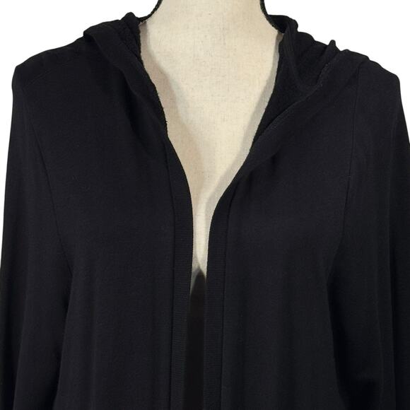 Torrid SZ 2 (2X-Large) Super Soft Fleece Jacket Open Front Mid-Thigh Hooded - Picture 2 of 8